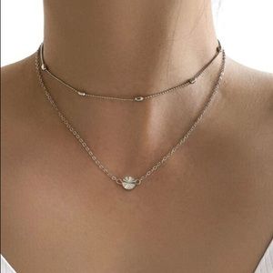 4/$15💞 Silver Layered Boho Minimalist Necklace